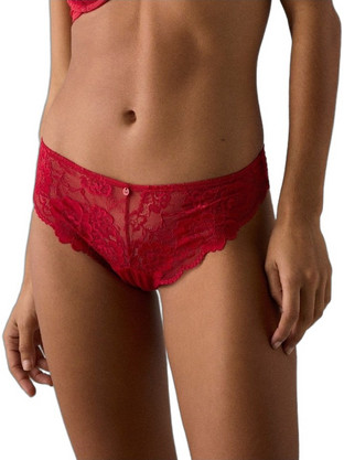 Ysabel Mora Γυναικείο Sexy String με Δαντέλα Κόκκινο 10703