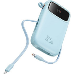 Baseus Qpow Pro+ Power Bank 10000mAh 22.5W με Θύρα USB-A & 2 Θύρες USB-C Blue