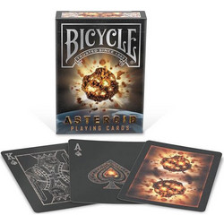 Bicycle Asteroid Τράπουλα Πλαστικοποιημένη Μαύρη 1043632