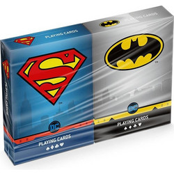 Cartamundi DC Comics Batman & Superman Σετ Τράπουλες Πλαστικοποιημένες 2τμχ Πολύχρωμες 10004652