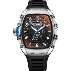 Welder W75 Ανδρικό Ρολόι με Μαύρο Καουτσούκ Λουράκι WRH3003-R
