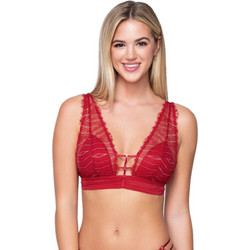 Luna Bralette με Ελαφριά Ενίσχυση χωρίς Μπανέλα Κόκκινο 16403