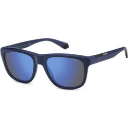 Polaroid Eyewear PLD2163S FLL5X Ανδρικά Γυαλιά Ηλίου Τετράγωνα Κοκάλινα Μπλε με Μπλε Φακό