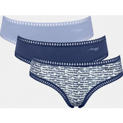 Sloggi Go Crush Βαμβακερά Γυναικεία Slip με Δαντέλα 3Pack 10219671-V003