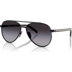 Prada PRB57S AAV90A Ανδρικά Γυαλιά Ηλίου Aviator Μεταλλικά Μαύρα με Μαύρο Degradee Φακό