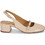 JB Martin Jane Γόβες Slingback Δερμάτινες με Χοντρό Χαμηλό Τακούνι Nude ALJ352-317-P