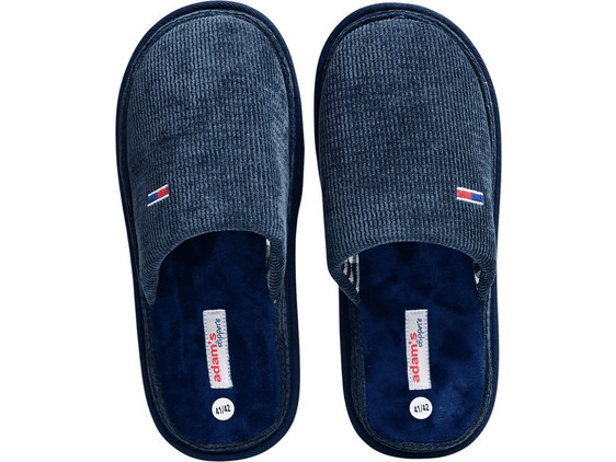 Adam's Χειμερινές Ανδρικές Παντόφλες Navy Μπλε 895-24504-006