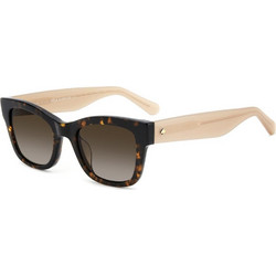 Kate Spade KSAIMEES 086HA Ανδρικά Γυαλιά Ηλίου Τετράγωνα Κοκάλινα Άσπρο Ταρταρούγα με Καφέ Degradee Φακό