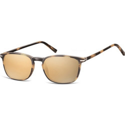 Sunoptic SRG-CP120D Ανδρικά Γυαλιά Ηλίου Τετράγωνα Κοκάλινα Ταρταρούγα με Χρυσό Φακό
