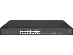 LevelOne GES-2118P Managed L2 Switch με 16 Θύρες Ethernet 1000Mbps και 2 SFP θύρες