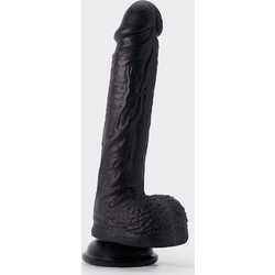 Crushious Inviktus Ρεαλιστικό Dildo με Βεντούζα & Όρχεις 22cm Μαύρο