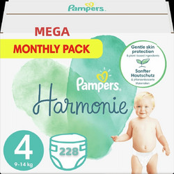 Pampers Harmonie Monthly Pack Πάνες No4 9-14kg 228τμχ