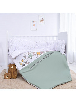 Lorelli Happy Friends Σετ Κούνιας Mint Green 5τμχ