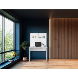 Fidelio Home Ron Γραφείο Ξύλινο με Βιβλιοθήκη 90x52x148cm FD-CMU190