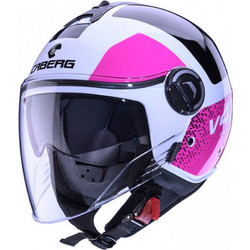 Caberg Riviera V4X Alpha White Fuchsia Black Κράνος Μηχανής Jet 1150gr