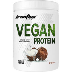 IronFlex Vegan Bunty Φυτική Πρωτεΐνη Γράμμωσης Χωρίς Λακτόζη & Γλουτένη 500gr
