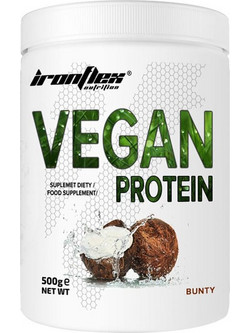 IronFlex Vegan Bunty Φυτική Πρωτεΐνη Γράμμωσης Χωρίς Λακτόζη & Γλουτένη 500gr