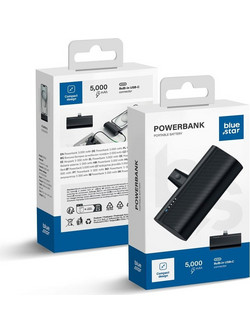 Blue Star W0556 Power Bank 5000mAh με Θύρα USB-C Black