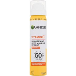 Garnier Vitamin C Brightening Over Make-Up Αντηλιακό Spray Προσώπου SPF50+ 75ml