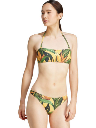 Adidas x Farm Rio Neckholder Bikini Set Strapless Κίτρινο Χακί JF6037