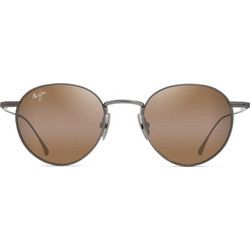 Maui Jim MA-H691-17A Ανδρικά Γυαλιά Ηλίου Στρογγυλά Μεταλλικά Χρυσά με Καφέ Φακό