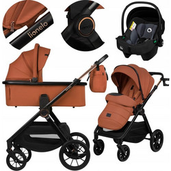 Lionelo Layla Καρότσι Μωρού 3 σε 1 Brown Rust