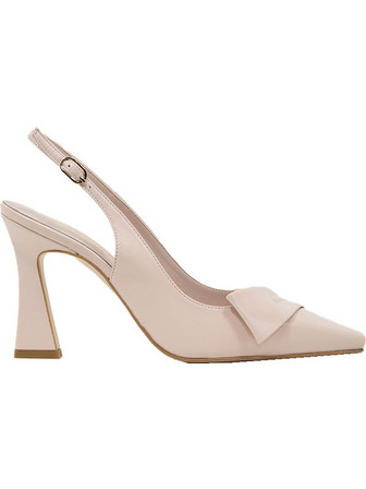Fardoulis Γόβες Slingback Δερμάτινες με Χοντρό Ψηλό Τακούνι Εκρού 935-32
