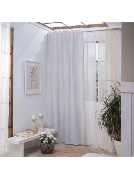 Teoran Κουρτίνα Παραθύρου Floral με Θηλιές 275x140 Oviedo 04