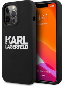 Karl Lagerfeld Stack Logo Case Back Cover Black (iPhone 13 Pro)