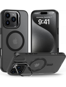 Tech-Protect MagStand MagSafe Hybrid Back Cover Matte Black (iPhone 16 Pro)