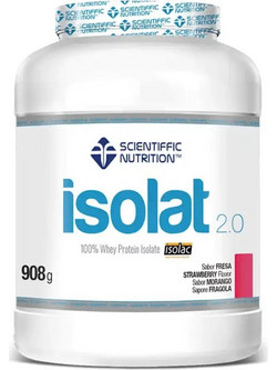 Scientiffic Nutrition Isolat 2.0 Strawberry Πρωτεΐνη Ορού Γάλακτος Γράμμωσης Χωρίς Γλουτένη 908gr