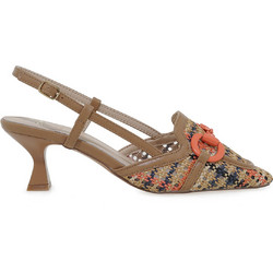 Exe Γόβες Slingback με Λεπτό Χαμηλό Τακούνι Μπεζ U470050038K0