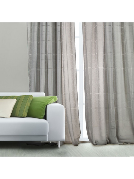 WhiteEgg Κουρτίνα Παραθύρου με Τρουκς 270x280 K0180-2 Beige