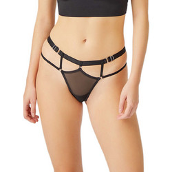 Cottonhill Γυναικείο Sexy String με Δαντέλα Μαύρο CH6109