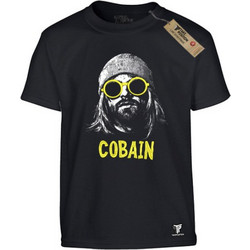 Takeposition Nirvana Cobain Παιδικό T-Shirt Κοντομάνικο Μαύρο Κίτρινο 806-7524