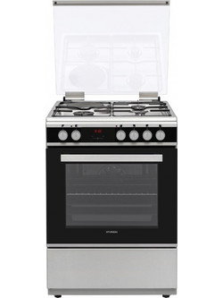 Hyundai HCGC25V-72631E/X Κουζίνα Ηλεκτρική 65lt με Εστίες Αερίου & Ρεύματος 60cm