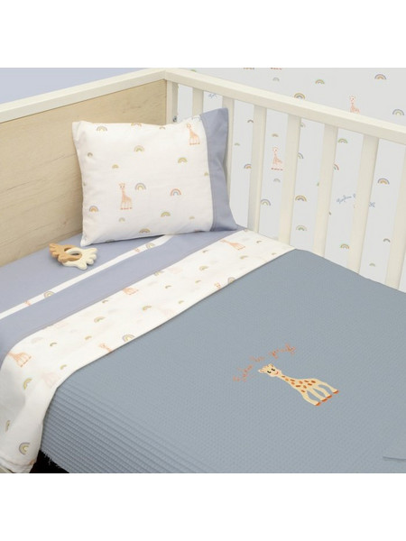Sophie La Girafe Des 501 Κουβέρτα Αγκαλιάς Πικέ 75x95 Μπλε