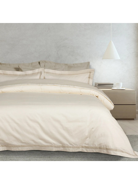 Das Home Σετ Σεντόνια King Size Βαμβακοσατέν 250x270 Executive 1699 Ivory