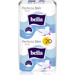 Bella Perfecta Slim Blue Extra Soft Σερβιέτες με Φτερά για Αυξημένη Ροή 4 Σταγόνες 20τμχ