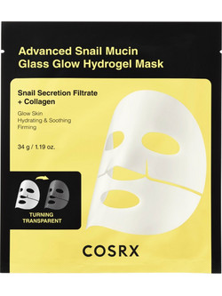 Cosrx Advanced Snail Mucin Glass Glow Sheet Μάσκα Προσώπου για Καθαρισμό με Κολλαγόνο & Εκχύλισμα Σαλιγκαριού 1τμχ