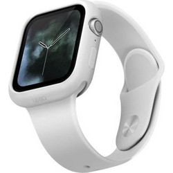 Uniq Lino Θήκη Σιλικόνης με Λουράκι για Apple Watch 4 / 5 / 6 / SE 44mm Λευκή