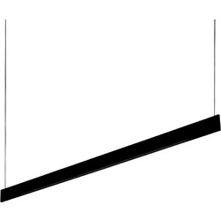 Ideal Lux Κρεμαστό Φωτιστικό Οροφής Ράγα Μονόφωτο LED με Θερμό Λευκό Φως Μαύρο 336176