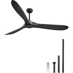 Vevor WDDS72INCHSMJRTAEV7 Ανεμιστήρας Οροφής 180cm 30W με Τηλεχειριστήριο Μαύρος