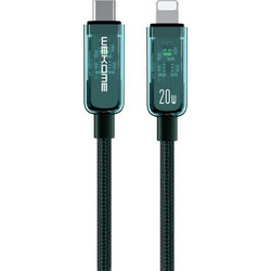 Wekome Vanguard Series Braided USB-C to Lightning Cable 20W 1m Green WDC-181