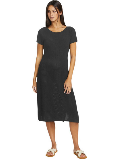 Volcom Midi Καλοκαιρινό Καθημερινό Φόρεμα Μαύρο B6012501-BLK