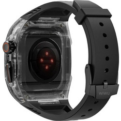 WiWu Rambo Θήκη Σιλικόνης με Λουράκι για Apple Watch 7 / 8 / 9 44 / 45mm Μαύρη