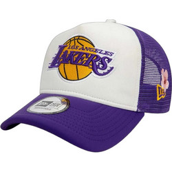 New Era LA Lakers NBA Flower 9FORTY Ανδρικό Καπέλο Jockey με Δίχτυ Snapback Υφασμάτινο Λευκό Μωβ 60595278-500