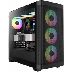 GAMDIAS Athena M3 Black Gaming Midi Tower Κουτί Υπολογιστή RGB με Πλαϊνό Παράθυρο