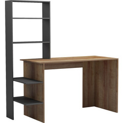Pakoworld Bivoro Γραφείο Ξύλινο με Βιβλιοθήκη 146x55x129cm 230-000075