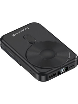 Powertech PT-1416 Wireless Magsafe Power Bank 10000mAh 22.5W με Θύρα USB-A & Θύρα USB-C Quick Charge 4.0+ & Power Delivery Black